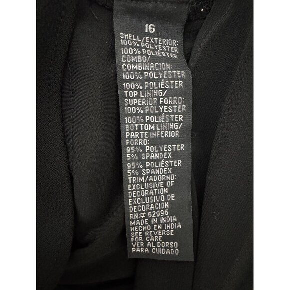 Scarlett Nite Black Tiered Sheath Dress Size 16 Wedding Evening Special Occasion - Picture 6 of 7